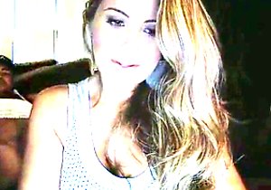 Big-breasted blonde sucking cock like a slut