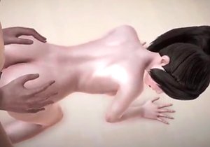 Tiny little Asian MILF gets fucked in a hentai vid