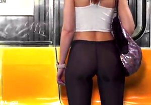 Subway-themed lesbian porno scene in high def